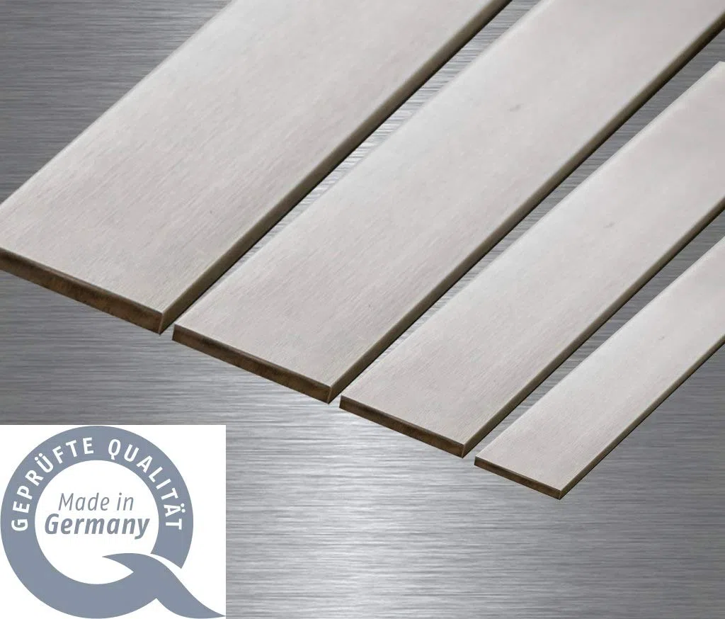Messerstahl Werkzeugstahl Damast 1.2235 (80 CrV) / Klingenstahl 500 x 31 x 3 mm