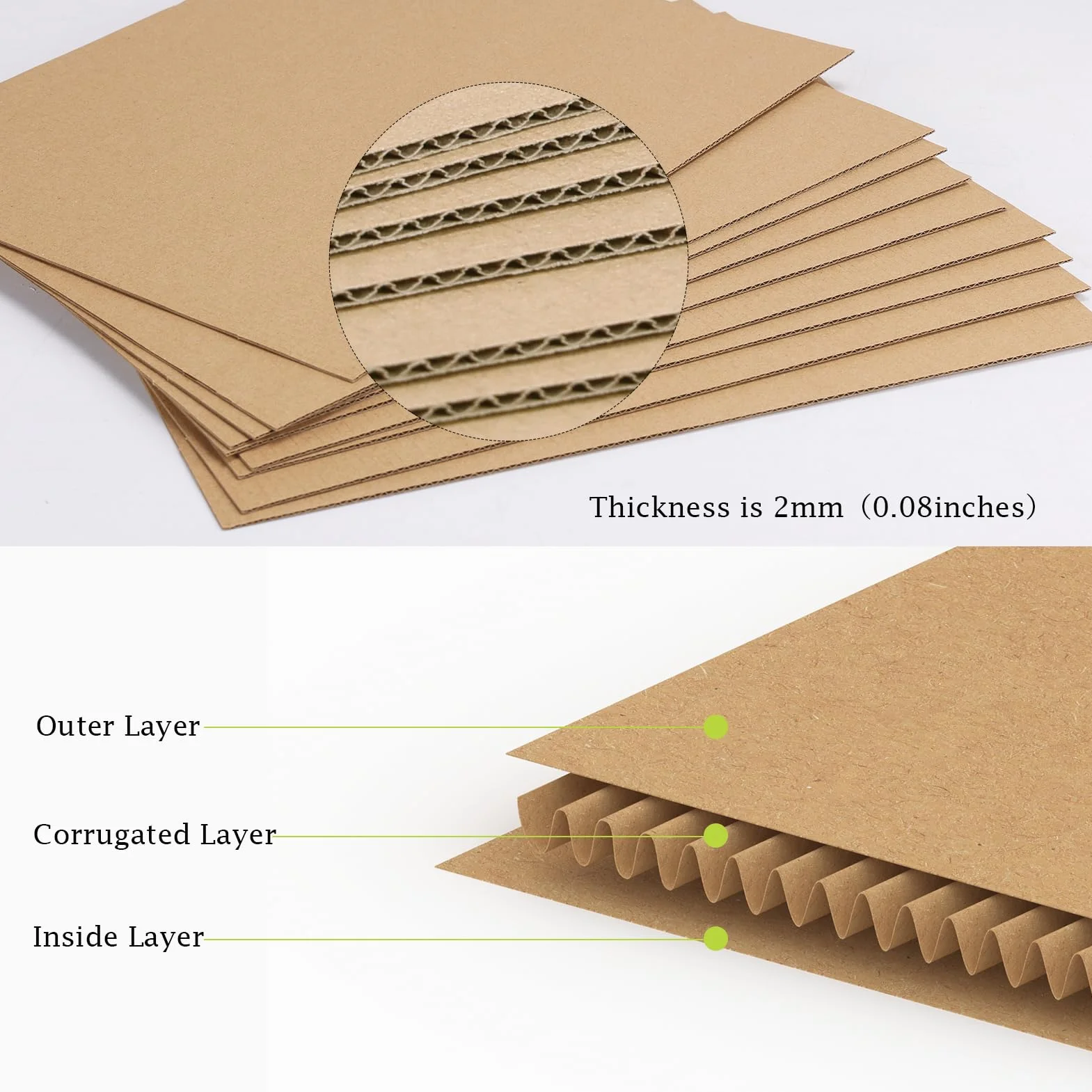 RLAVBL 50er Packung A3 Wellpappe in Braun - Vielseitig für DIY und Verpackung, hochwertig und langlebig, ideal für kreative Projekte und Verpackungsbedürfnisse