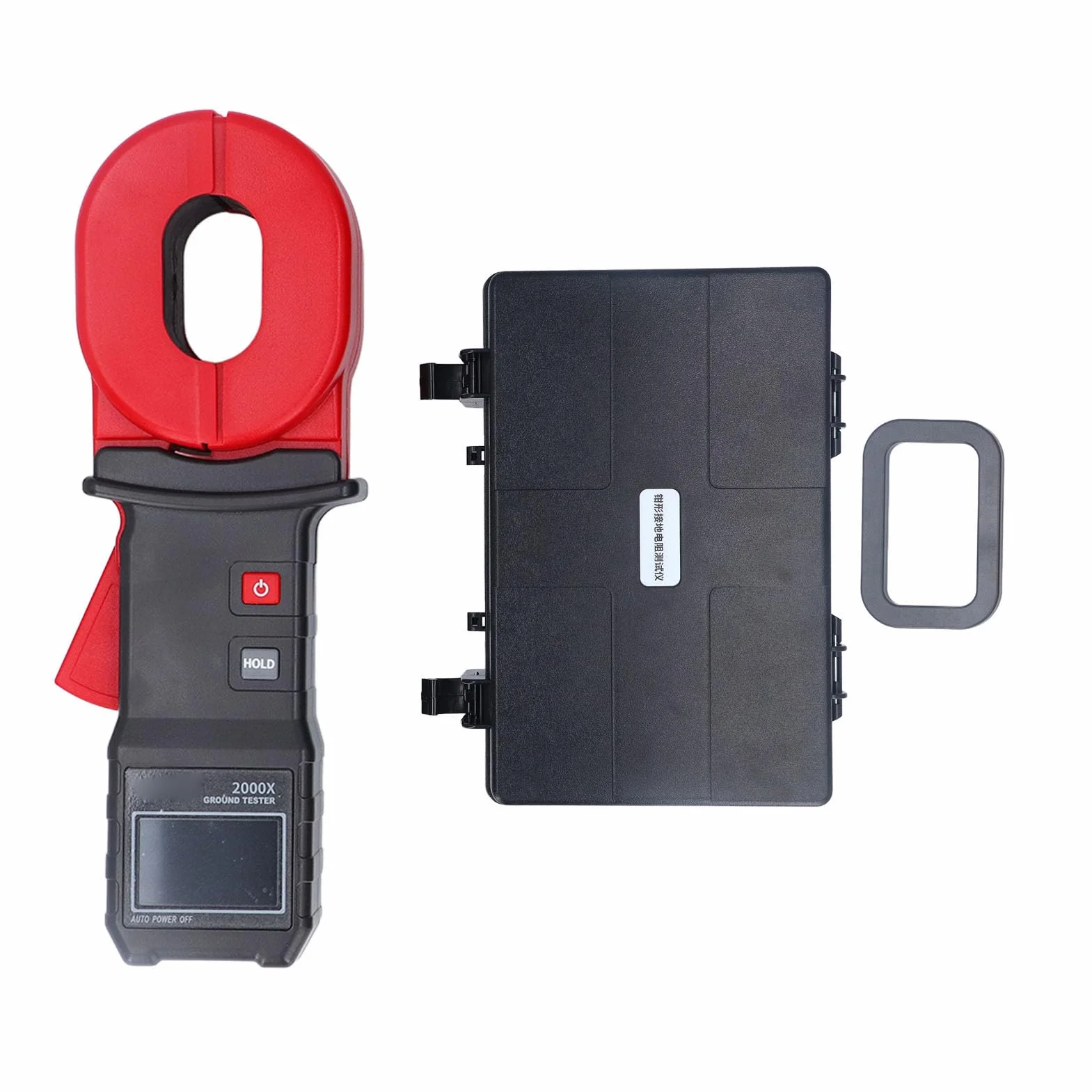 LCD Clamp Earth Tester, Digitaler Widerstandsmesser Display 0,01~500 Ω Erdungsmesszange Messgeräte Automatisch Ranging