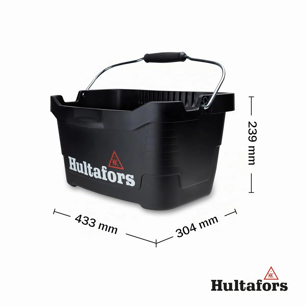 Hultafors Werkzeugeimer 15 Liter I I Hält bis zu 100kg I Ergonomisch geformter ultrastabiler Baueimer I Made in Sweden I 590101