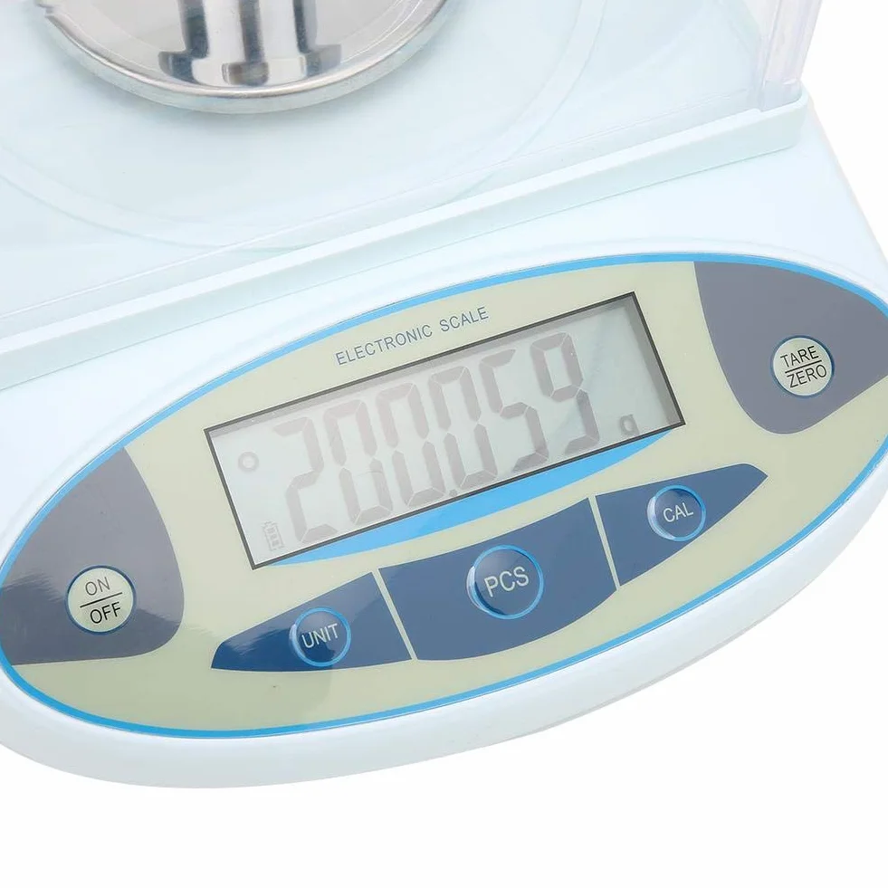 500 x 0,001 g 1 mg Laboranalytische Waage Digitale elektronische Waage Schmuckwaage mit 1 200 g(EU)