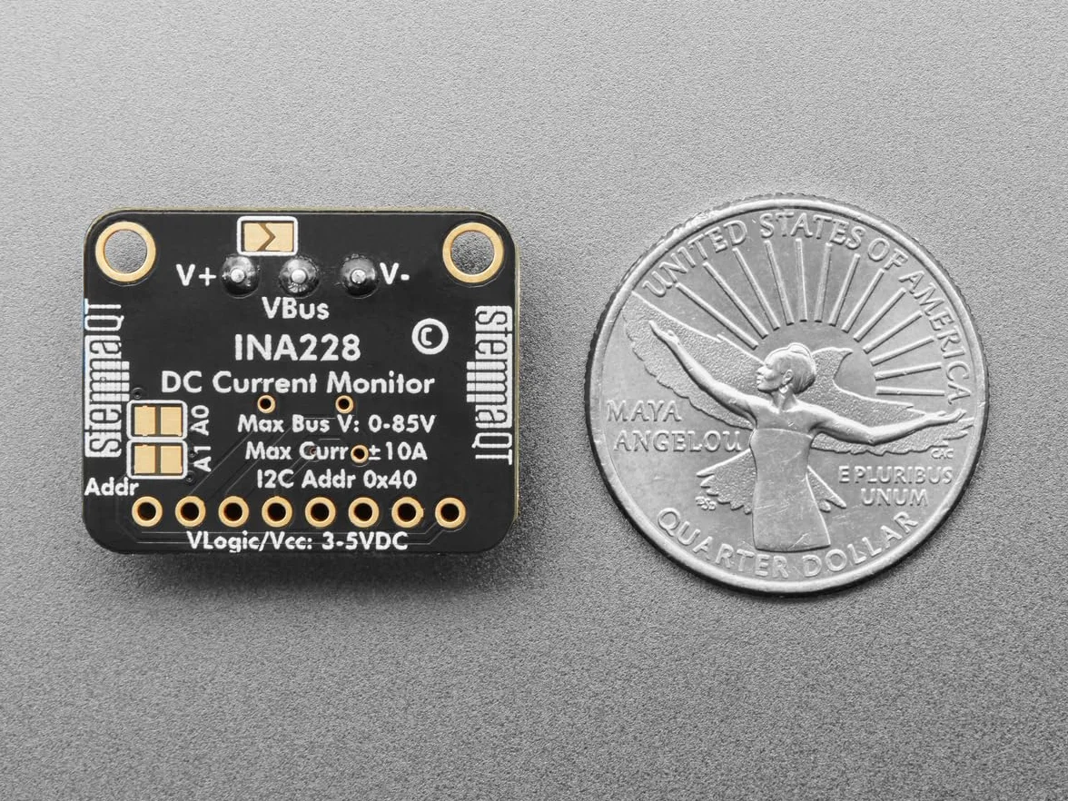 Adafruit INA228, I2C 85V, 20-bit High or Low Side Power Monitor, STEMMA QT/Qwiic, 5832