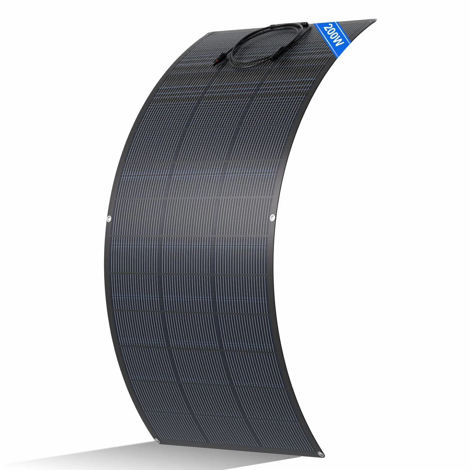 ECO-WORTHY 200W Solarpanel Flexibel ETFE 18BB 25% hohe Umwandlung für Balkon, Wohnmobil, Boot, Dach, Camping, Haus, Yacht, unebene Flächen