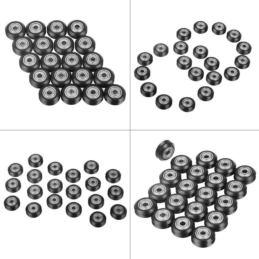 V-nut Kugellager, 20 Stücke Miniatur POM V-Nut Kugellager Set für 3D-Drucker CNC-Maschinen usw, Lager 625,Innendurchmesser 5 mm,Verschleißfest