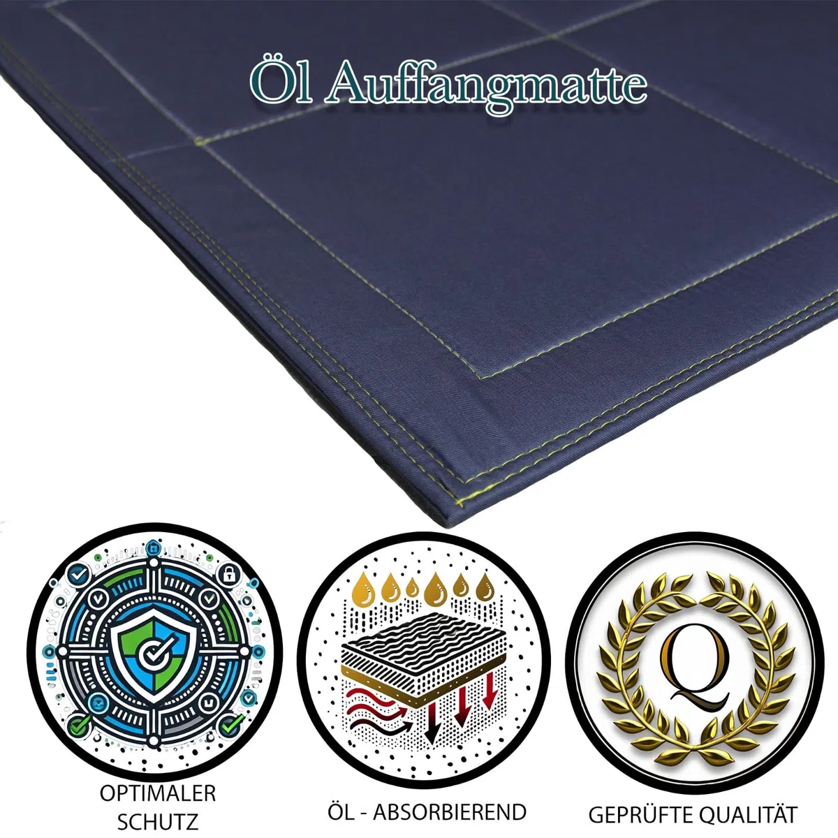 SILUK Öl-Auffangmatte Clean Max, Ölmatte ist absorbierbar, Ölmatte Robuste Schutzmatte, Vielseitiger Garagen-Protektor,Strapazierfähige Saugmatte, Ölbindematte Grau (55x90)