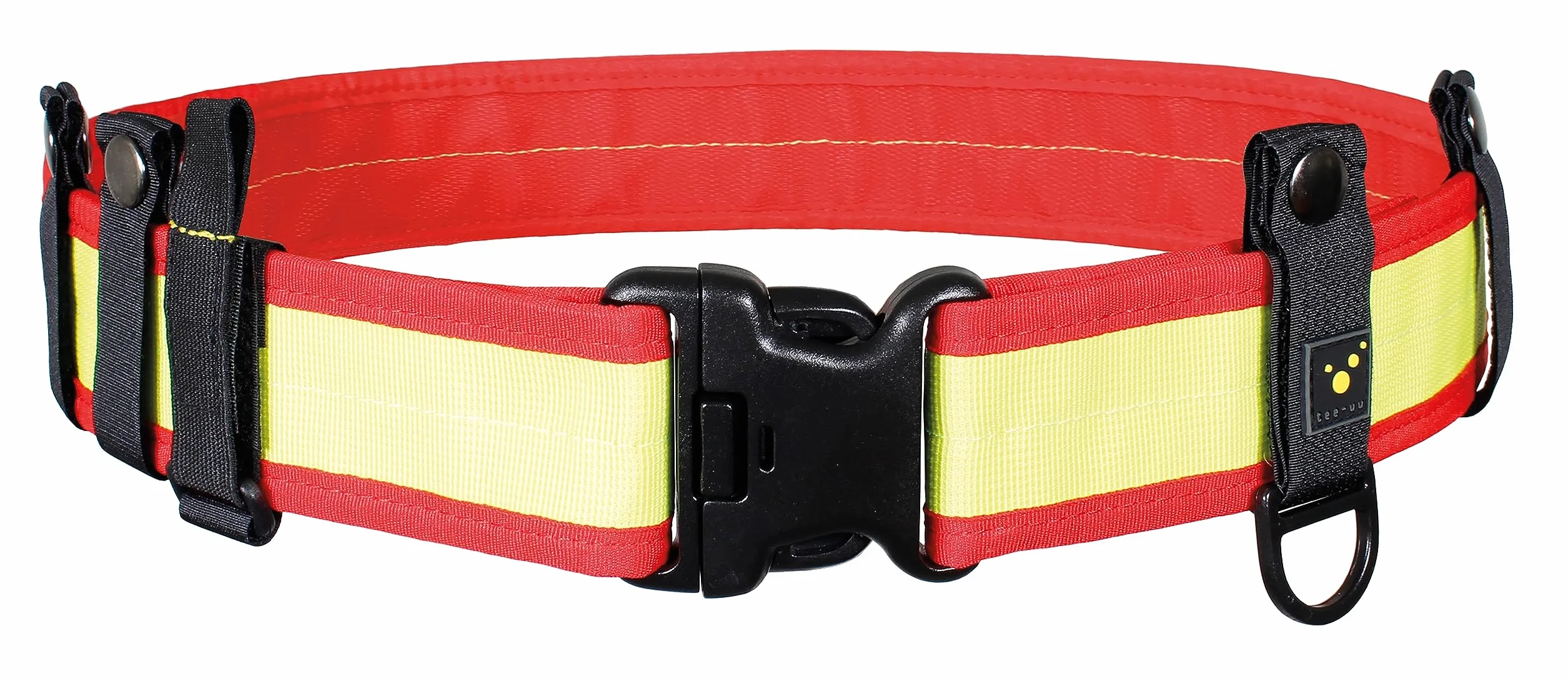 tee-uu RED Rettungsdienst-Koppel | verschiedene Größen S-XXL | Gürtel für Holster | Komplett Set mit Unter- und Obergürtel | Sanitäter | Einsatzgürtel | stufenlos verstellbar (M)