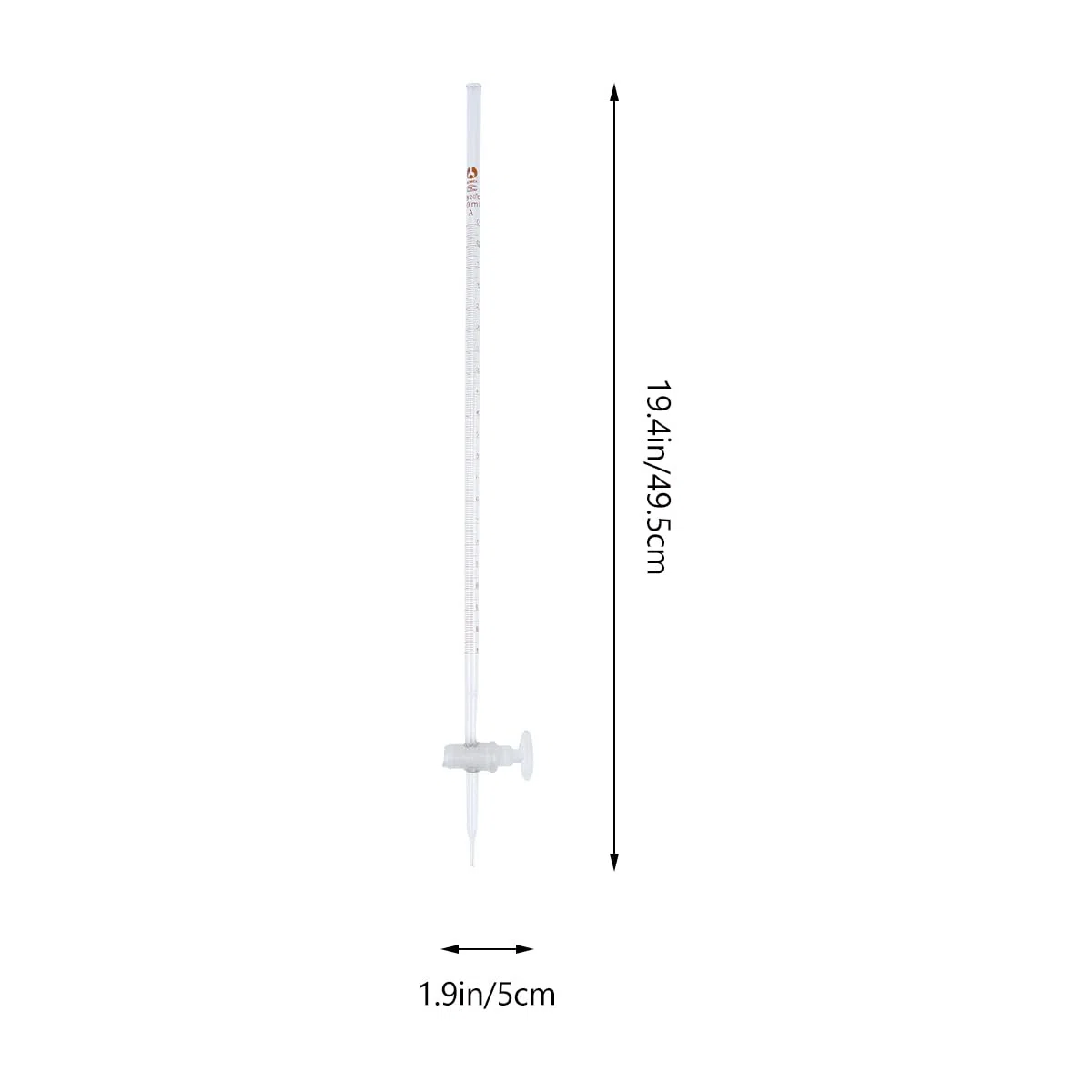 Gatuida Säure-Bürette 10 Ml Set 2 Stück Mit Ptfe Absperrhahn Chemisches Glasinstrument Für Junior High School Laborbedarf Und Unterricht