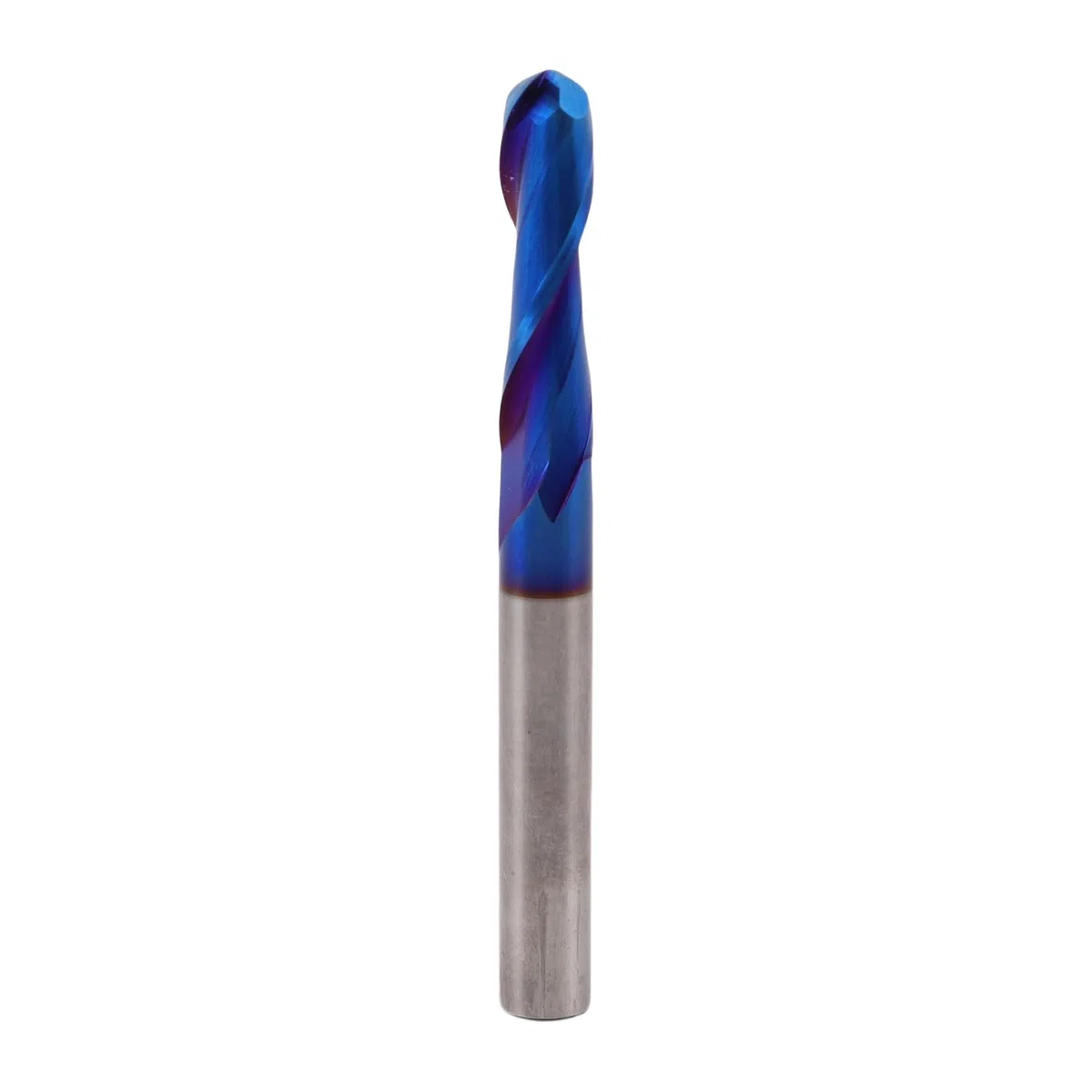 1/4 Zoll Kugelkopf-Fräser, Hartmetall-Spiralschaftfräser mit Blauer Nano-Beschichtung für CNC-Holzbearbeitung, 3D-Schnitzen und Kunststofffräsen, 1/4 Zoll Schaft, 2-schneidiges Design für