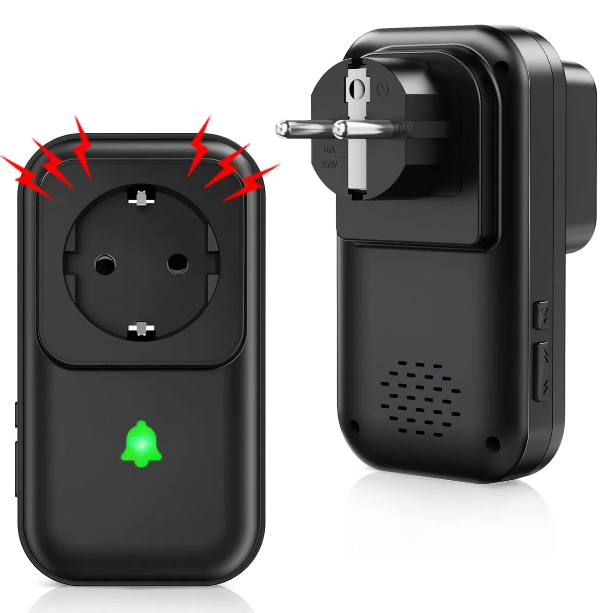 Stromausfallalarm melder mit LED Anzeige, 0-110db Stromausfallmelder Stromausfall Alarm bei Stromausfall im Gefrierschrank, 7 wählbare Alarmtöne Monitor für Kühlschrank, Tauchpumpen & Aquarium
