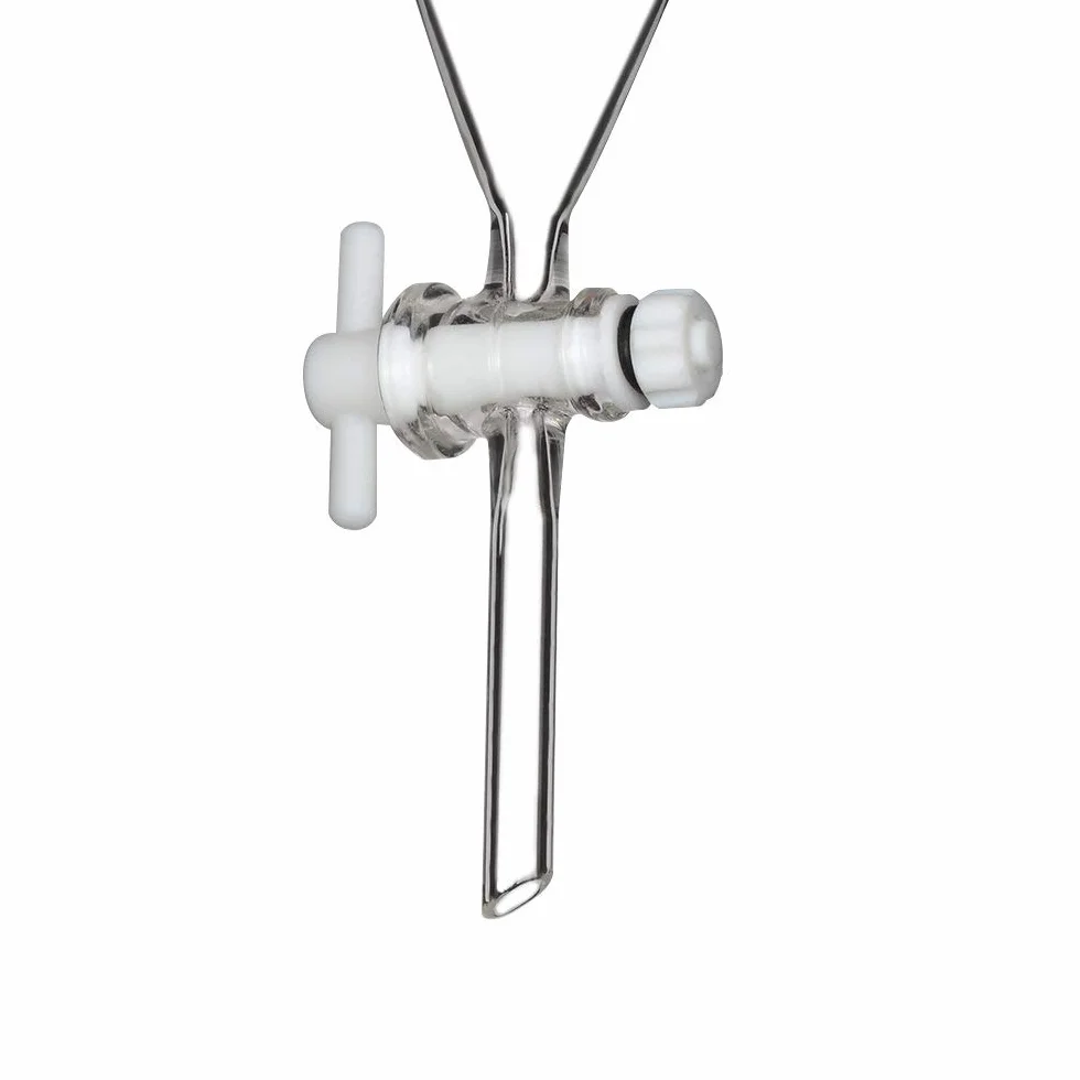 Labasics 125ml Borosilikatglas Konischer Scheidetrichter mit PTFE-Absperrhahn, Separatory Funnel