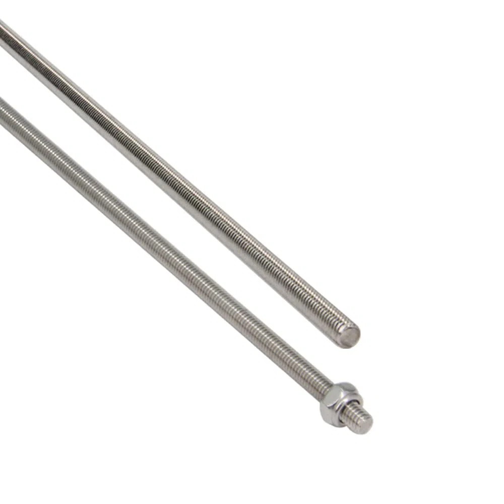 M6x250mm 304 Edelstahl Vollgewindestange, Rechtsgewinde 1mm Steigung mit 20 Stück Sicherungsmuttern, 10 Stück/Packung