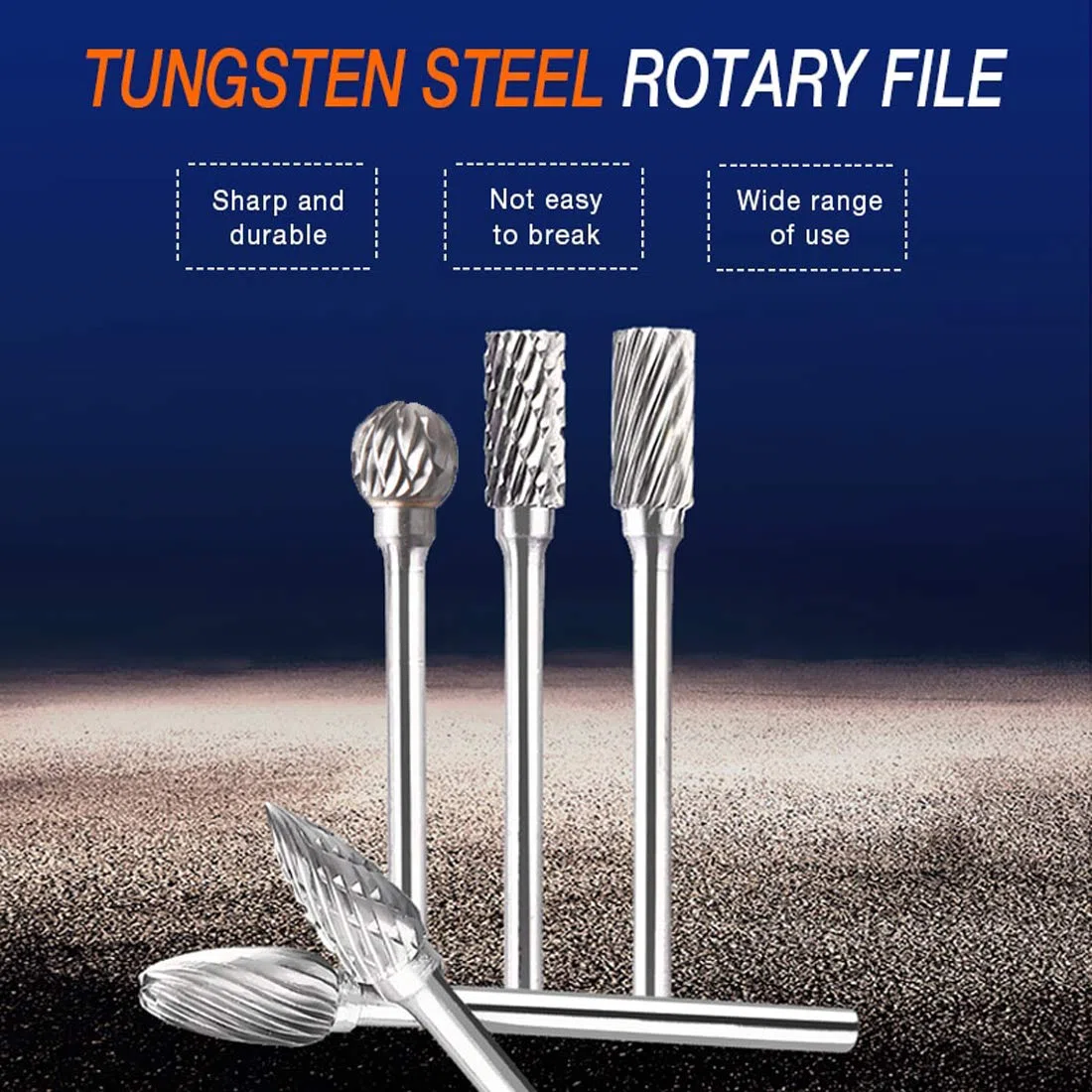 5 Stück Hartmetall Frässtifte Set, 6mm Schaft 10mm Frässtifte, Raspel Set für Bohrmaschine Polieren, Gravieren, Bohren Tools et