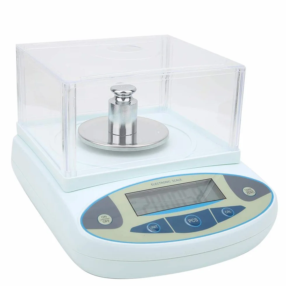 500 x 0,001 g 1 mg Laboranalytische Waage Digitale elektronische Waage Schmuckwaage mit 1 200 g(EU)