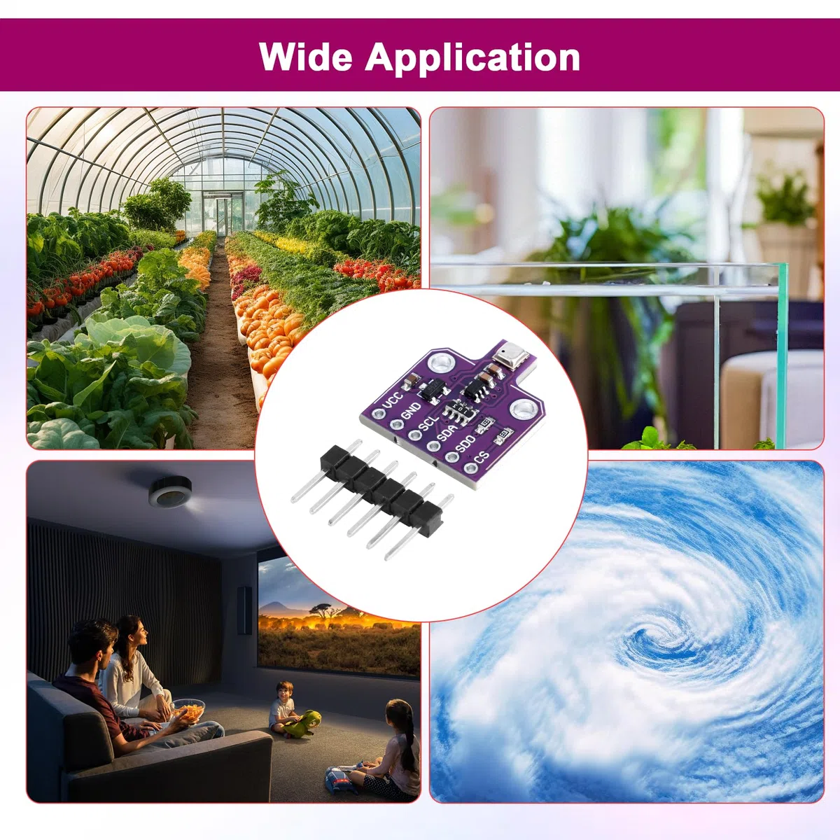 CJMCU-680 Entwicklung Board,APKLVSR CJMCU-680 Sensor für Temperatur, Luftfeuchtigkeit und Luftdruck,Feuchtesensor 1.7~3.6V mit I2C Schnittstelle,für Erfassung der Luftqualität(3 Stück)
