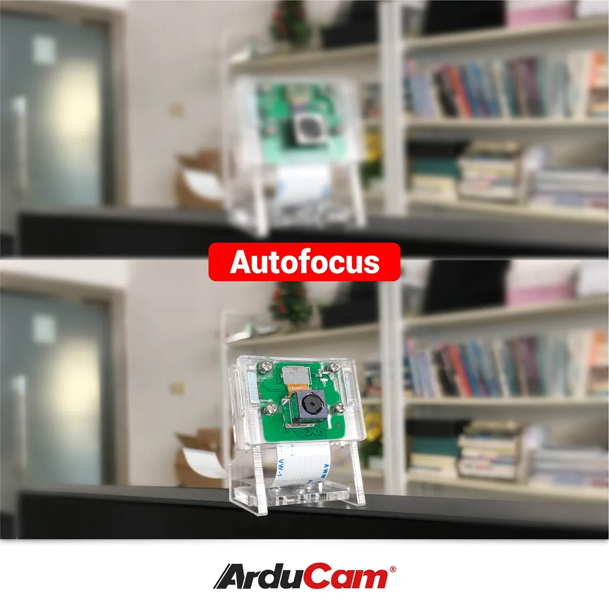 Arducam Autofokus-Kamera, Autofokus für Raspberry Pi Kamera-Modul, motorisiertes Fokusobjektiv, OV5647 5MP 1080P