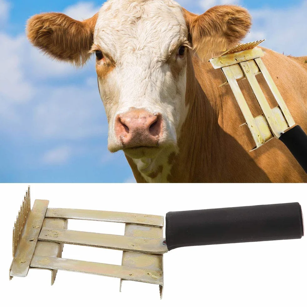 Nutztier-Haarausfallkamm für Rinder, Kuh, Kamm, Bürste, Werkzeug, Bullhaarbürste, Antipruritische Hargenrechen, Pflegewerkzeug für Viehzubehör