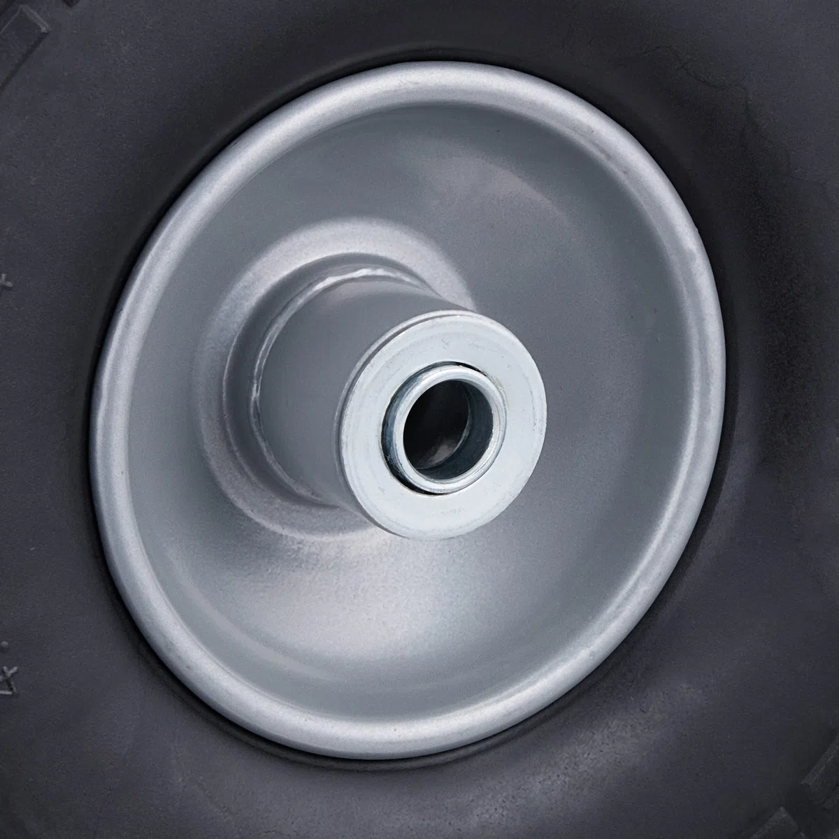 Relaxdays 2X Sackkarrenrad, pannensichere Vollgummireifen, 4.1/3.5-4", 16 mm Achse, bis 150 kg, 260x85 mm, schwarz-grau
