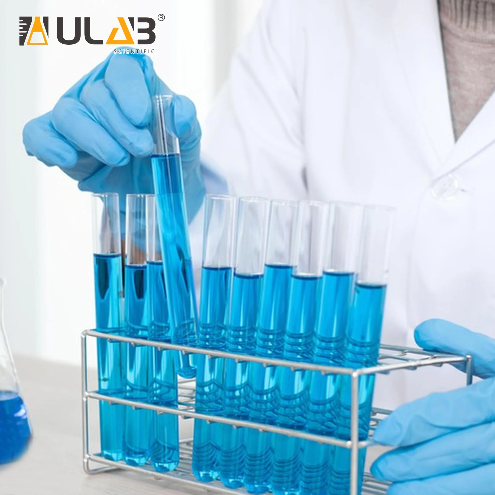 ULAB Scientific Reagenzglas-Gestell, Edelstahl, Aluminium-Material UTR1009 1