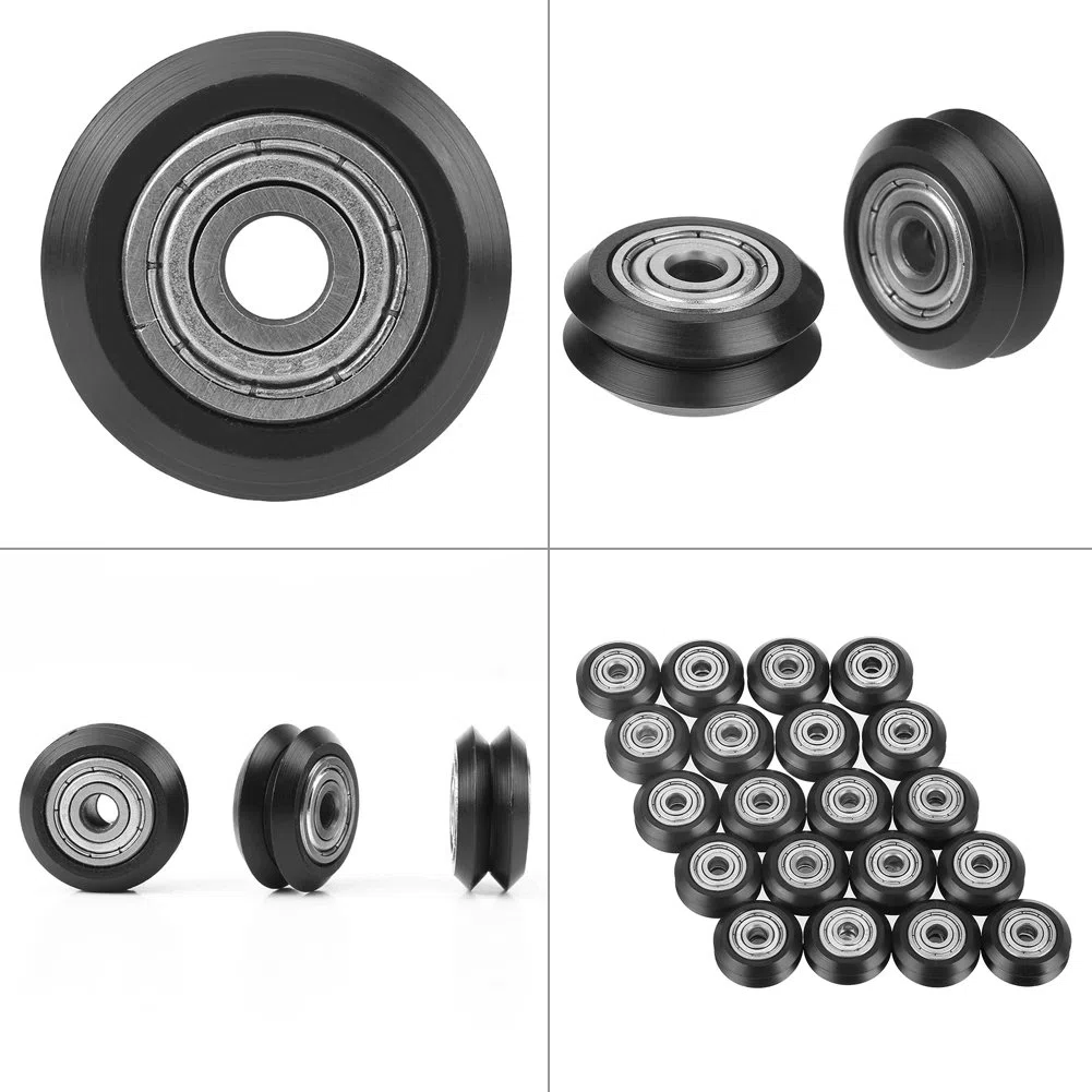 V-nut Kugellager, 20 Stücke Miniatur POM V-Nut Kugellager Set für 3D-Drucker CNC-Maschinen usw, Lager 625,Innendurchmesser 5 mm,Verschleißfest
