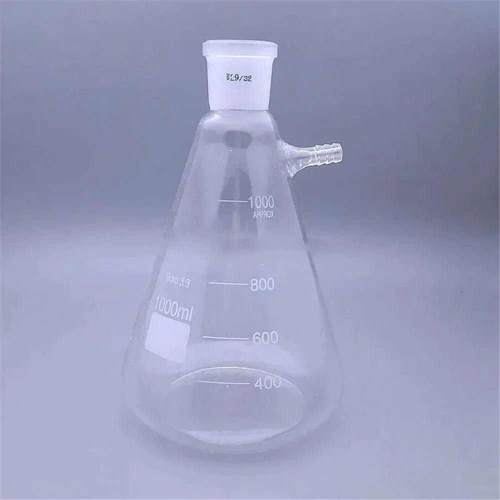 1 STÜCKE 50 ml Bis 2000 ml Laborglas Vakuum-Saugflasche Laborfilterflasche Mit Mund(500ml caliber24)