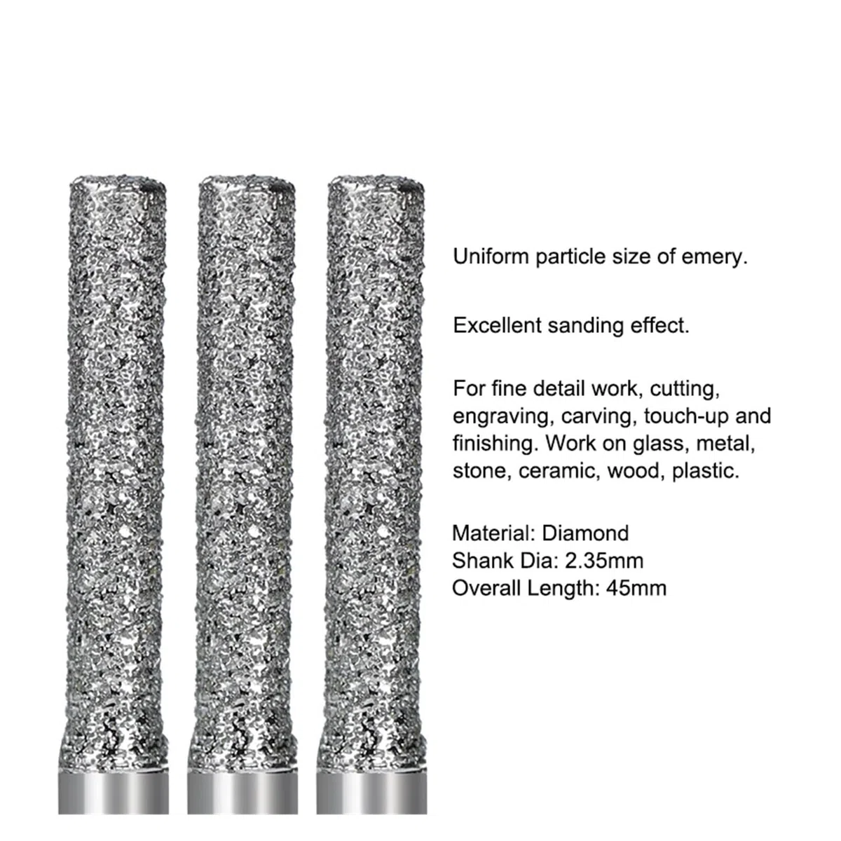 2,35mm Schaft Diamant Schleifen Nadel Gravur Carving Polieren Dreh Werkzeug Set for Hartmetall Grate Werkzeuge Hand Werkzeuge(20pcs 2.0)