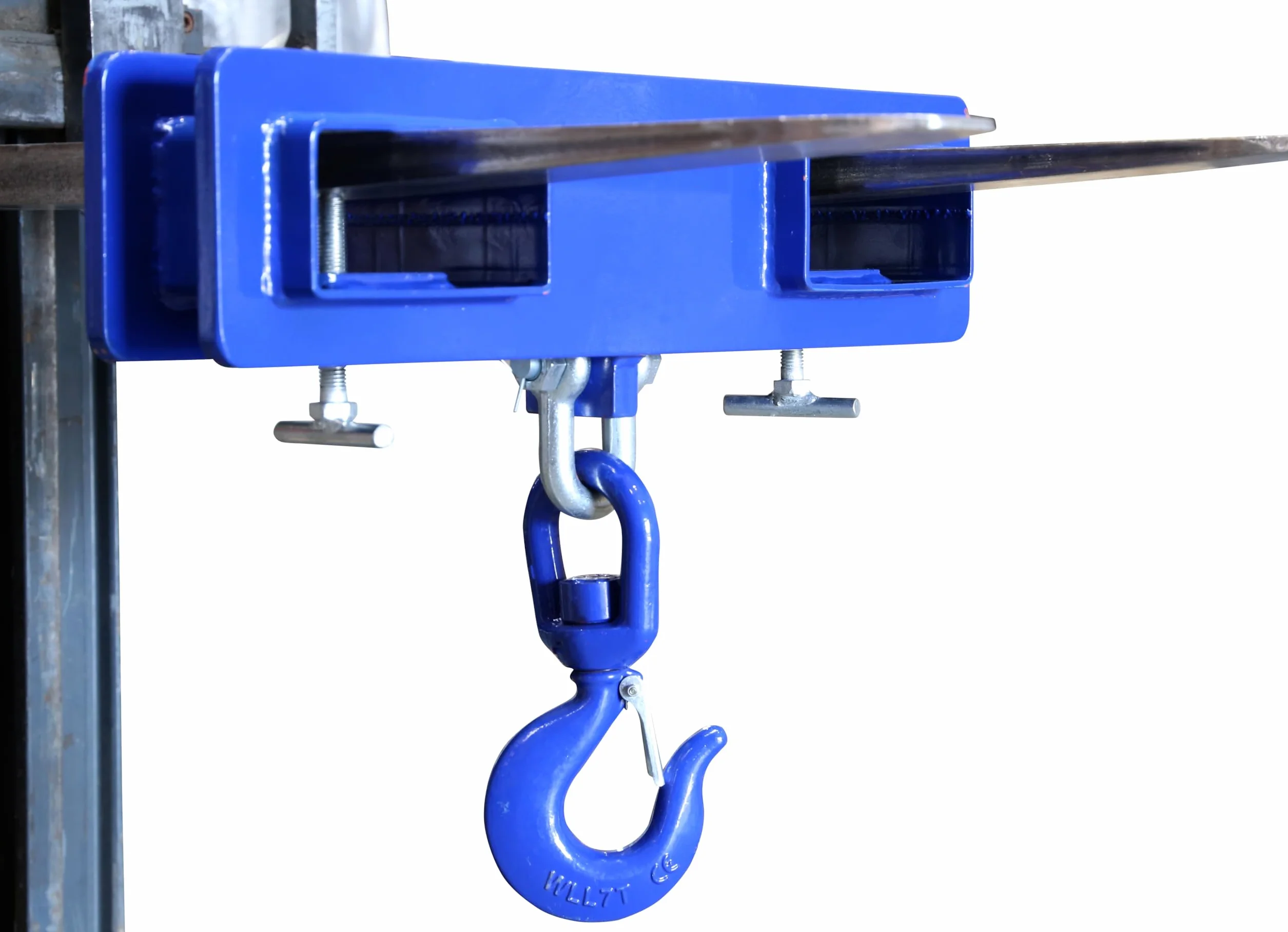 Lasthaken drehbar für Gabelstapler Verladehaken Tragkraft 2500 kg / 1t | Maße (LxBxH): 445x120x130 Krankhaken HOOK