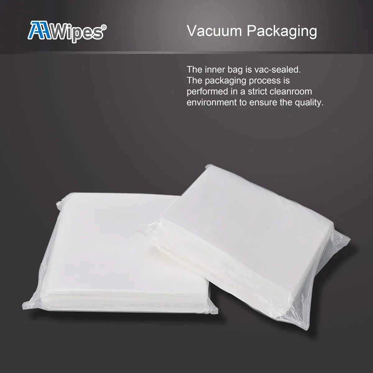 AAwipes Reinraum-Tücher, 15,2 x 15,2 cm, fusselfreie Wischtücher aus Zellulose/Polyester, Güteklasse A, 68 g, für Labor, Elektronik, Pharmazie, Druck- und Halbleiterindustrie (NW06806)