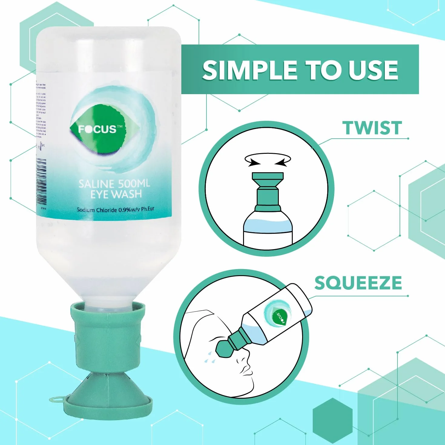 Focus Emergency Eyewash Station Inklusive Halterung - Komplett