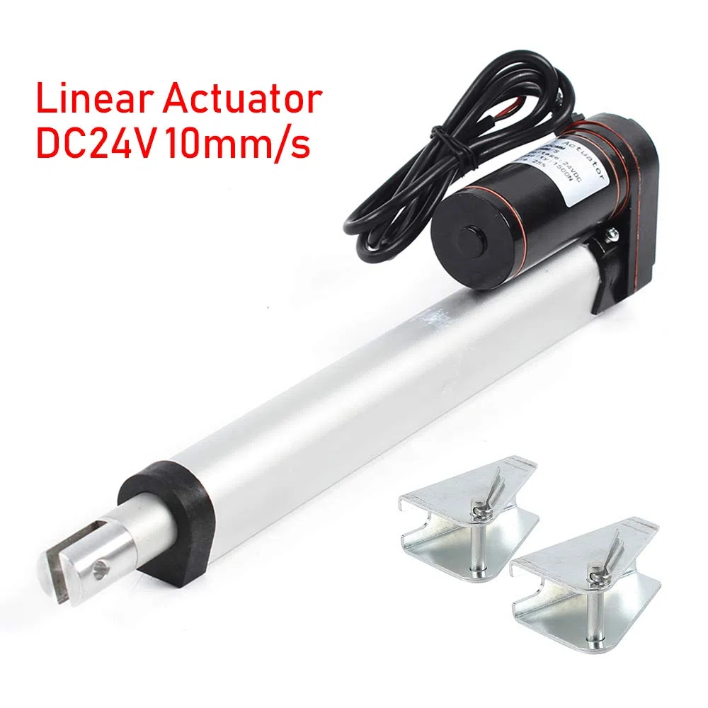 Elektrischer Linearantrieb, Wasserdicht Linearantrieb 200 Mm Hub DC 24 V, 1000N-1500N Mini-Linearaktuator für Schrank, Fensteröffner, Türöffner, Home Automation