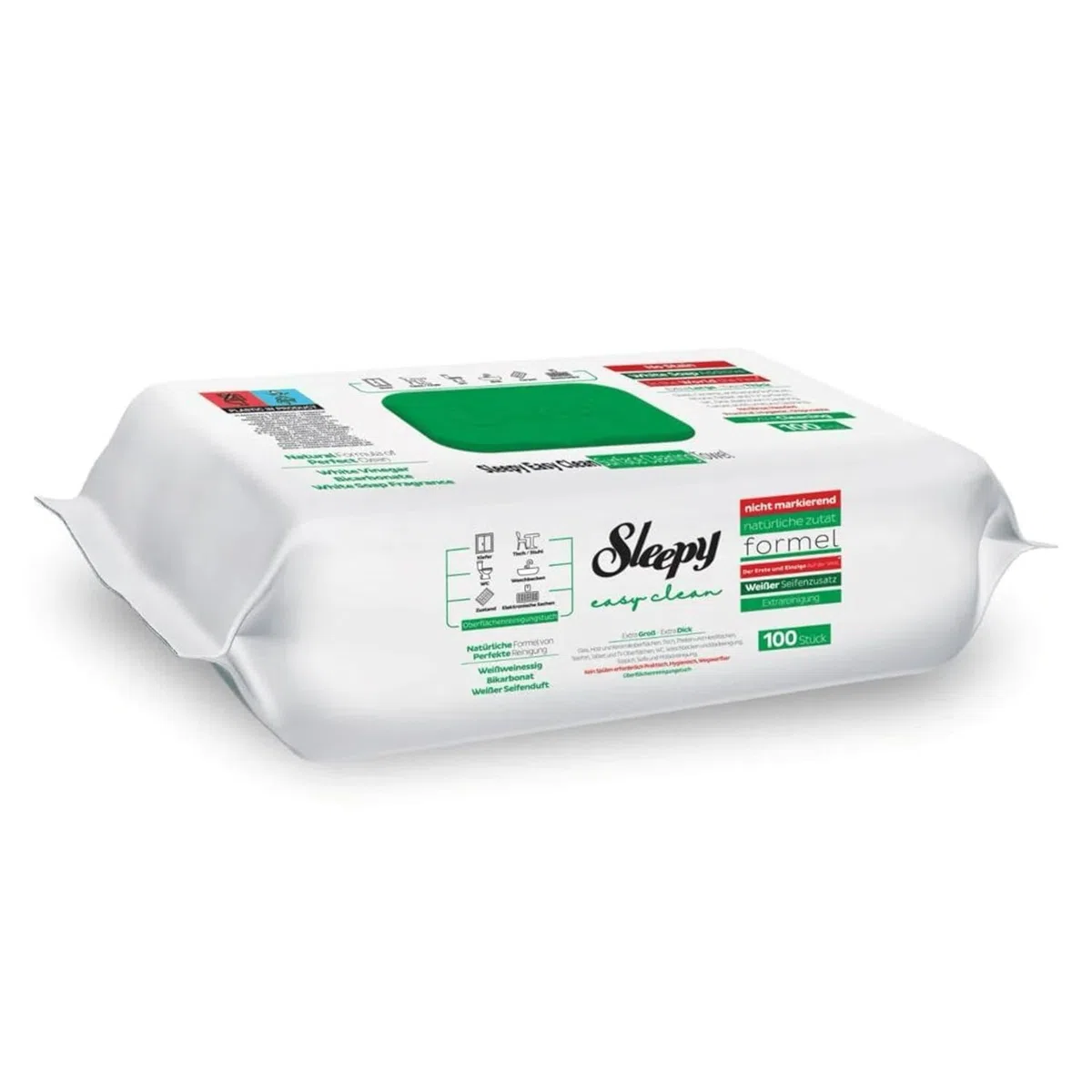 Sleepy Reinigungstücher für den täglichen Oberflächeneinsatz Reinigungstuch 6x100 Stück (Grün)