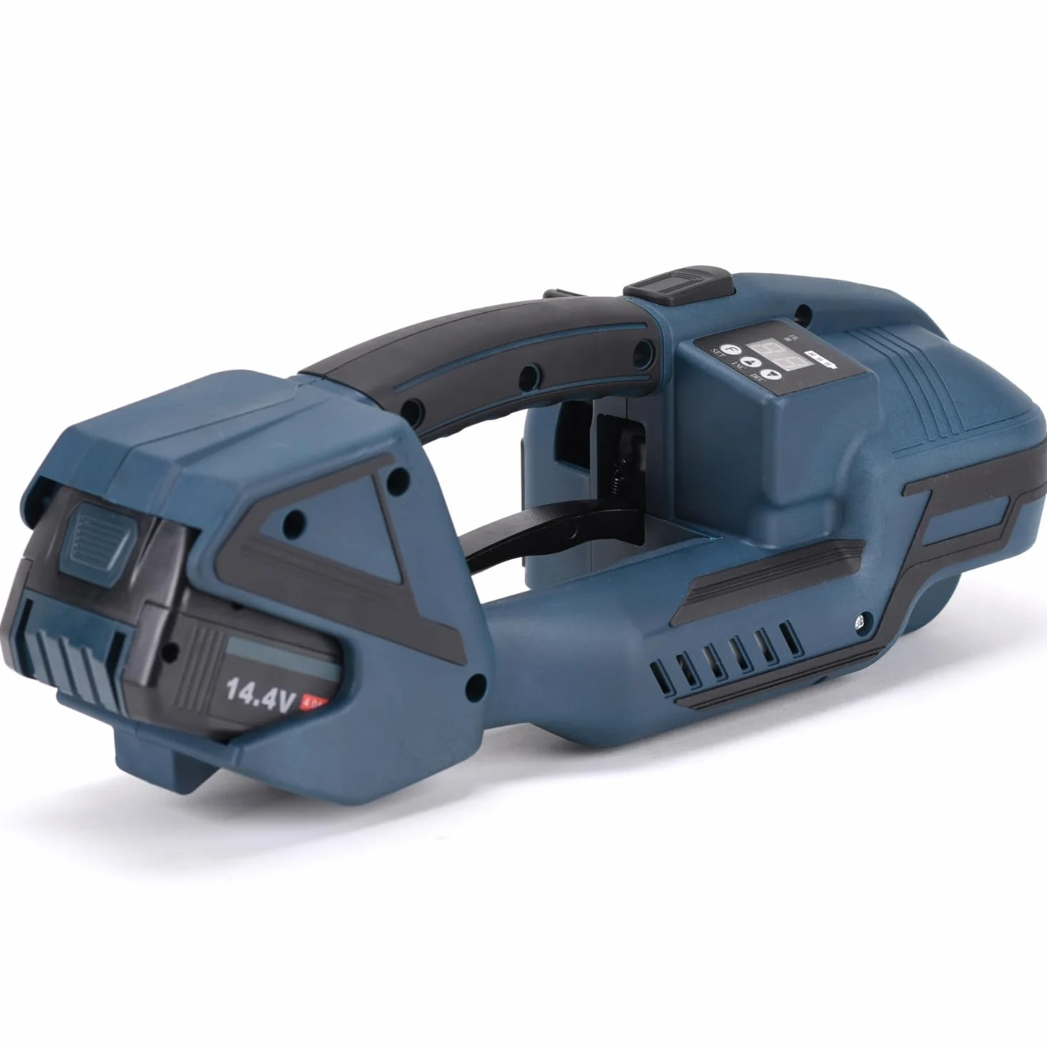 U.S. SOLID Elektrische Umreifungsmaschine mit LCD-Bildschirm für 13-16mm PP PET Bänder, 2 x 4000mah automatische akku Umreifungsgerät für Boxen und Paletten