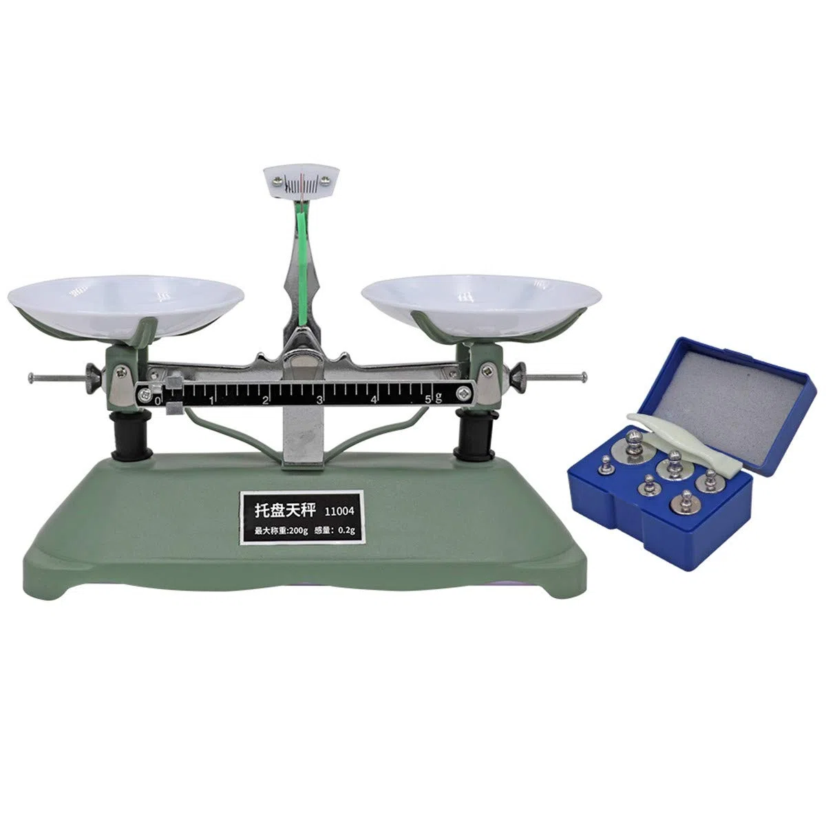 200g Mechanische Waage, Paletten Waage mit 5 g 10 g 20 g 50 g 100g Laborkalibriergewicht