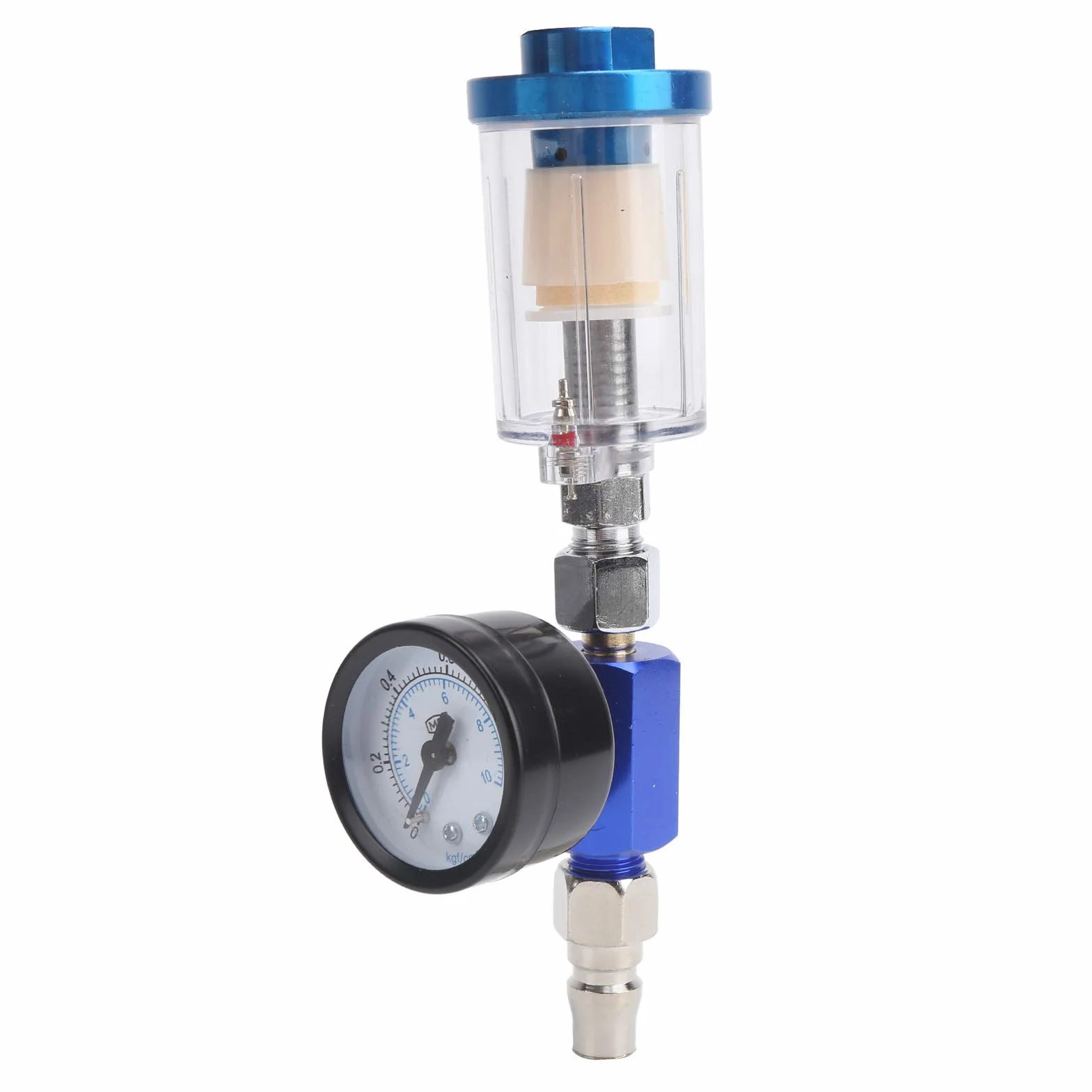 Druckreglerfilter mit Wasserabscheider und Manometer, 1/4 Zoll Anschluss, 150mm Luftdruckregler für Fahrzeuge