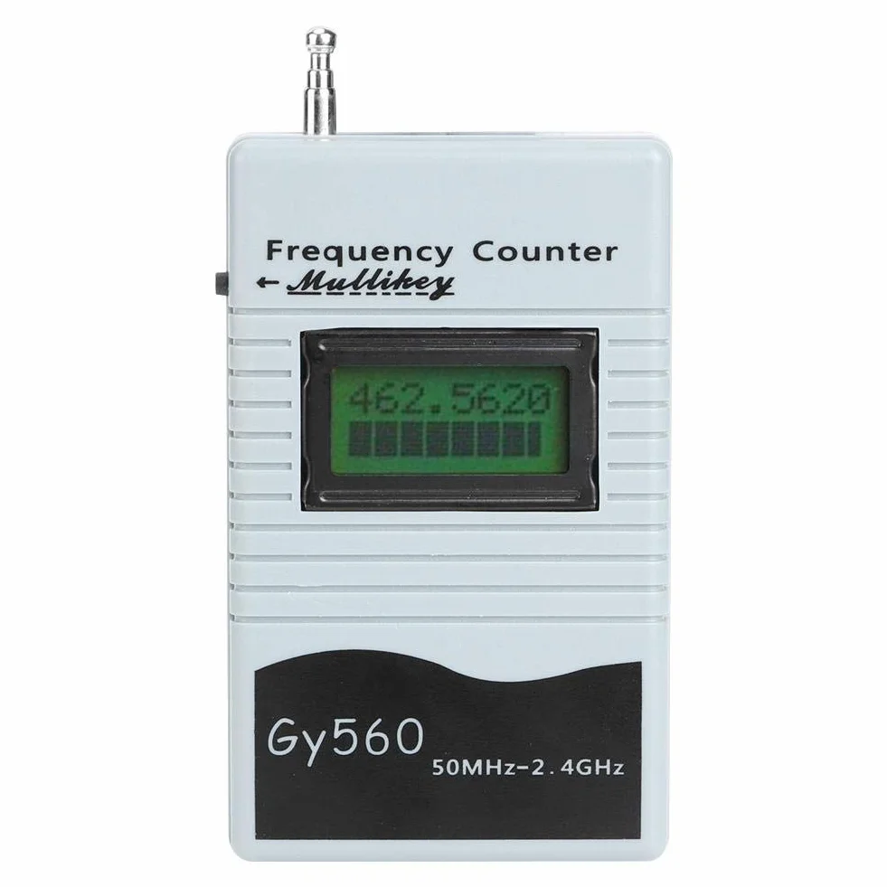 Qiilu Tragbarer Frequenzzähler, GY560 50 MHz bis 2,4 GHz Tragbarer Frequenzzähler Zweiwege-Hochfrequenzmessgerät für Auto-Boote