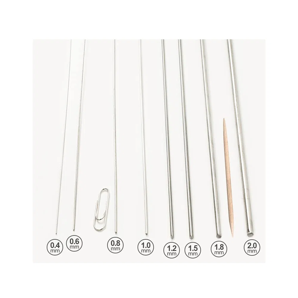 50 x Edelstahl-Federdraht, gerader Draht, Durchmesser 0,3 mm, Länge 50 cm.
