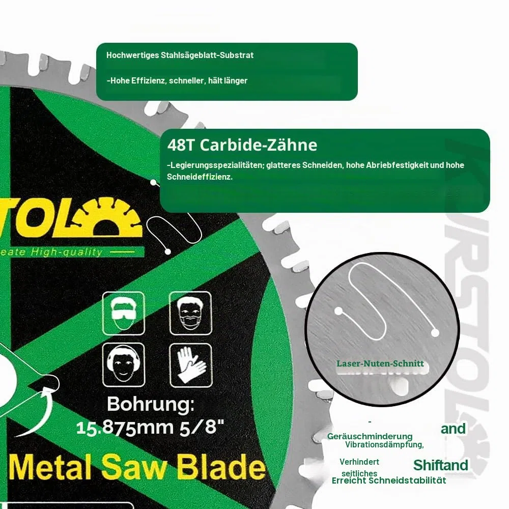 Kreissägeblatt für Metall - 165 x 20 x 15.875mm 48 Zähne Hartmetall-Kreissägeblatt für Eisen, Eisen- und Nichteisenmetalle, Eisenrohre, Bewehrungsstahl