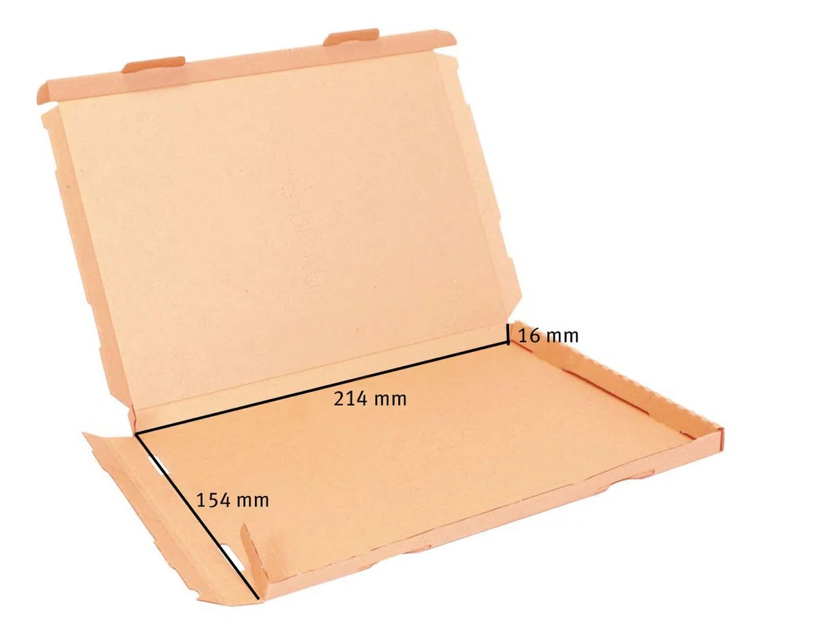 smiley pack 200x Großbriefkartons 230 x 160 x 20 mm braun DIN A5 B5 stabiler Versandkarton Postkarton Faltschachtel für Warensendung, Büchersendung und Großbrief mit Steckverschluss (200 Stück)