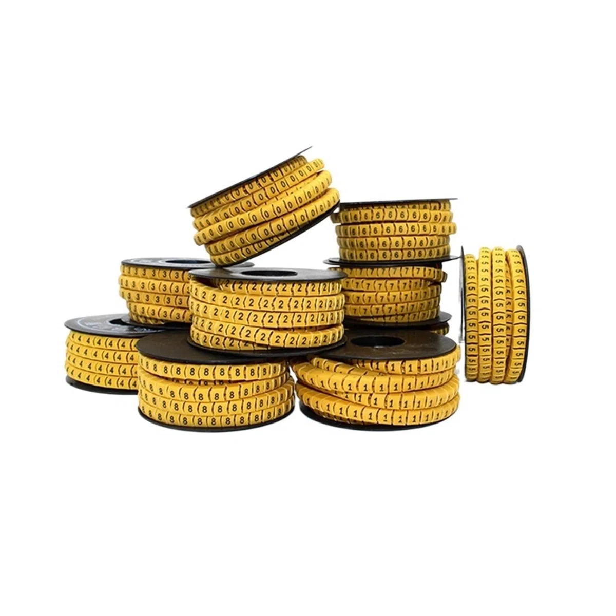 Kabelmarkierung 10 Rollen Draht Kabelmarkierer Kabelschlauch PVC Nummer 0-9(1.5mm)