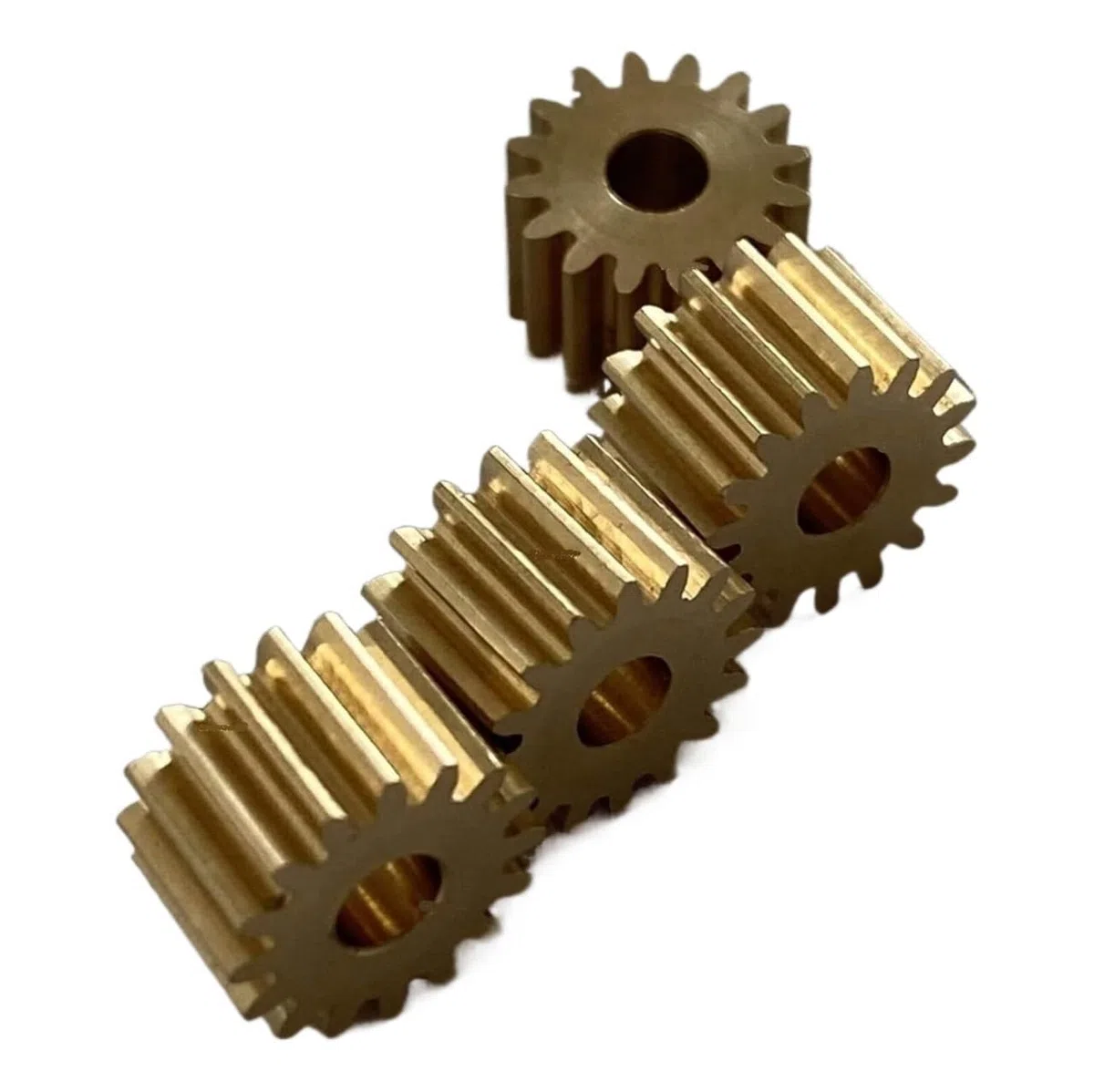 Zahnräder, Motoren Messing-Getriebe, 16 Zähne, 3/5/6/8 mm Dicke, Kupferzahnräder, 0,5 m, 16 Zähne, 2/3/3,175 mm Messingritzel GS (Lochdurchmesser: 2,9 mm T6 mm, Anzahl der Zähne: Lochstärke) (Farbe: L