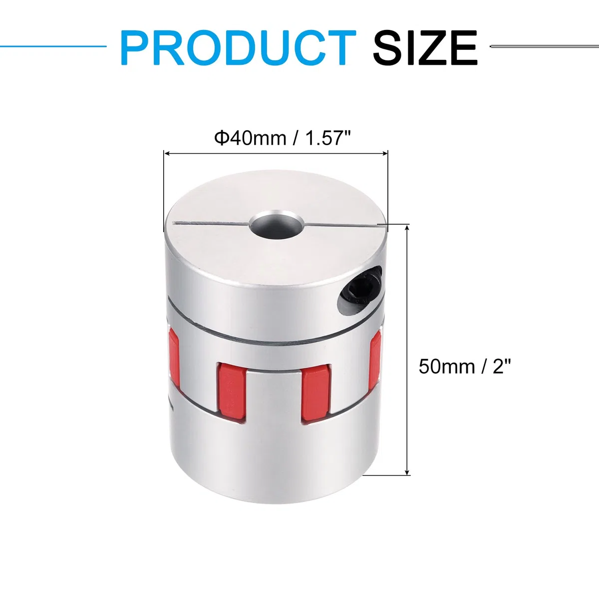 sourcing map Aluminiumwellenkupplung, Wellenkupplung, 12 mm auf 20 mm, flexible Spinnenkupplung, L50 mm x D40 mm, Kupplungsbacke, Spinnen-Wellen-Gelenkverbinder für 3D-Drucker, DIY-CNC-Fräsmaschine