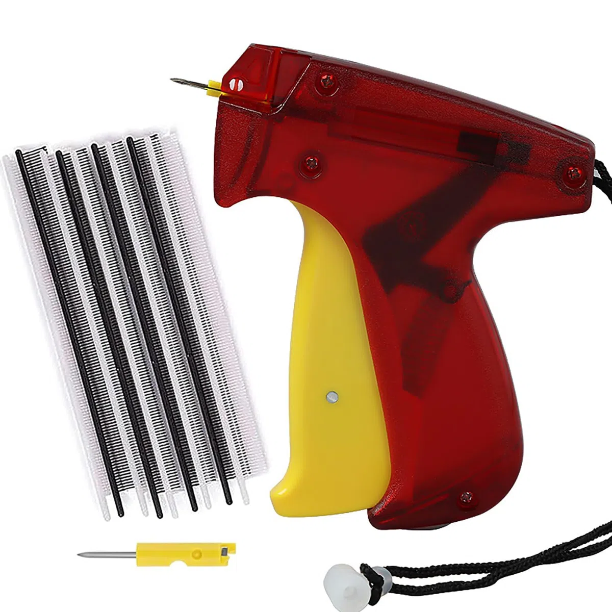 Tagging Gun Kit, Feinstich Werkzeug Mini Stichpistole, Tagging Gun für Kleidung Nähen Quilten Säumen Schnellstich Tag Gun mit 2 Nadel, 2000 Weiß & 2000 Schwarz Mikroverschlüsse