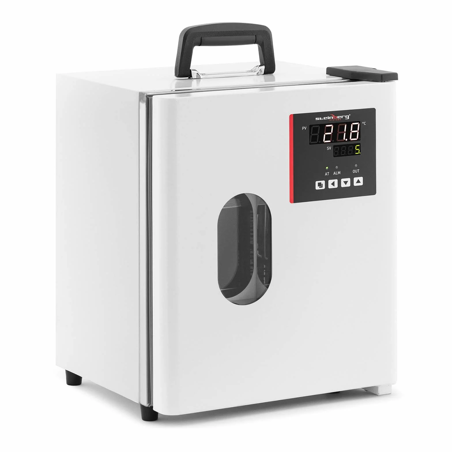 Steinberg Systems SBS-LI-8N Brutschrank Labor bis 65 °C 12,8 l 2 Ablagen Sichtfenster + beleuchteter Innenraum Labor-Inkubator Wärmeschrank Brutschrank Labor