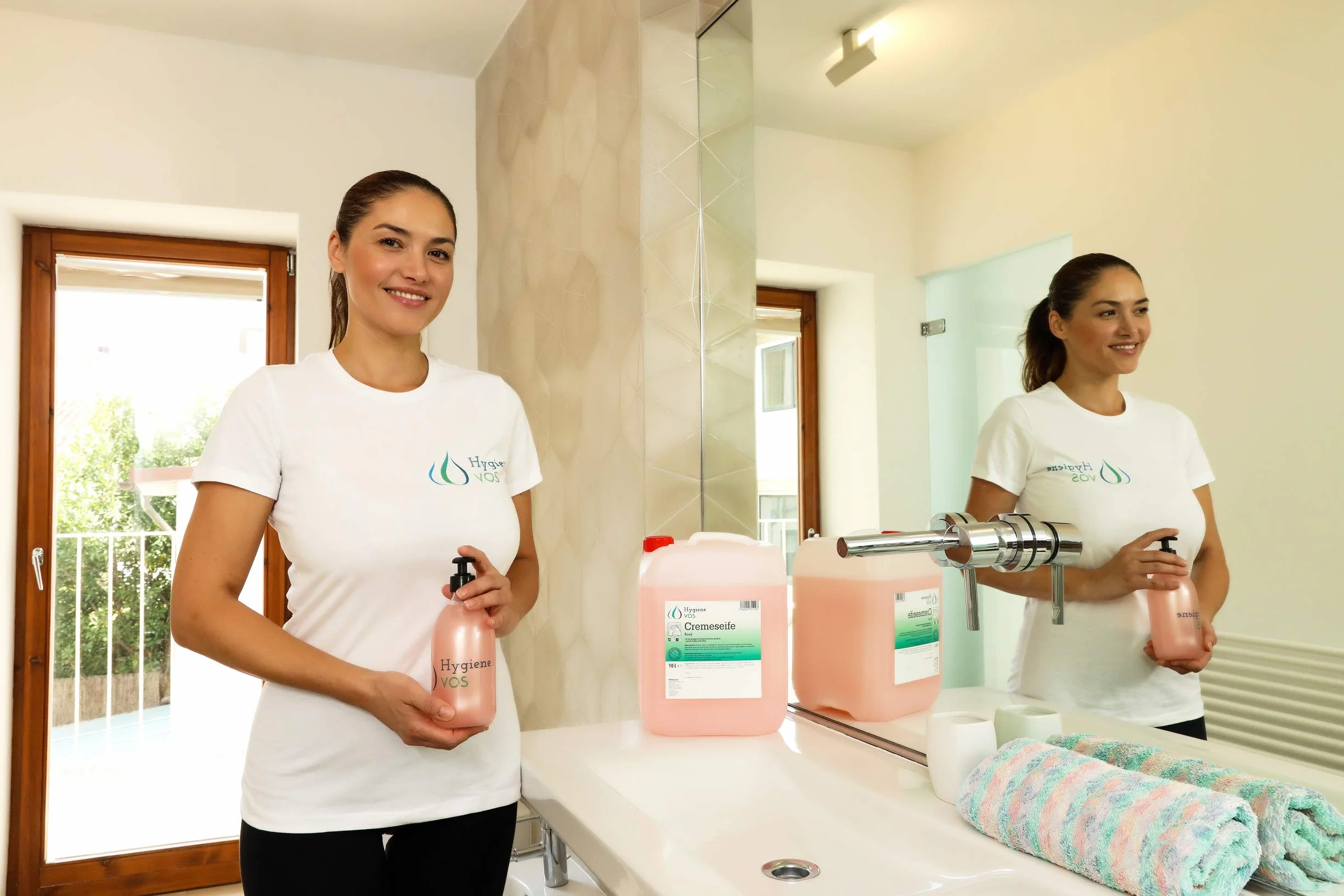 Hygiene VOS Cremeseife 10 Liter milde Waschlotion Seifencreme rosa für alle gängigen Druckspendersysteme und Seifenspender