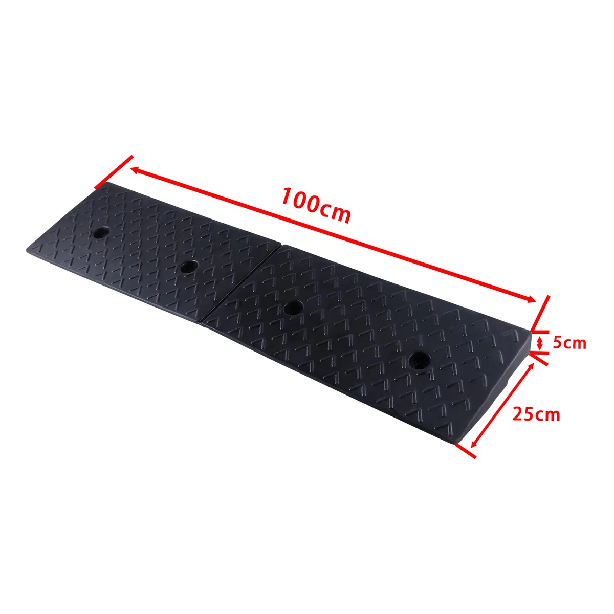 Bordsteinrampe 100 x 25 x 5 cm Bordsteinrampe Gummi Rampe Rampe Gummikeil Rollstuhlrampe Auffahrrampe Auffahrkeil Auffahrhilfe Türschwellenrampe Autorampe