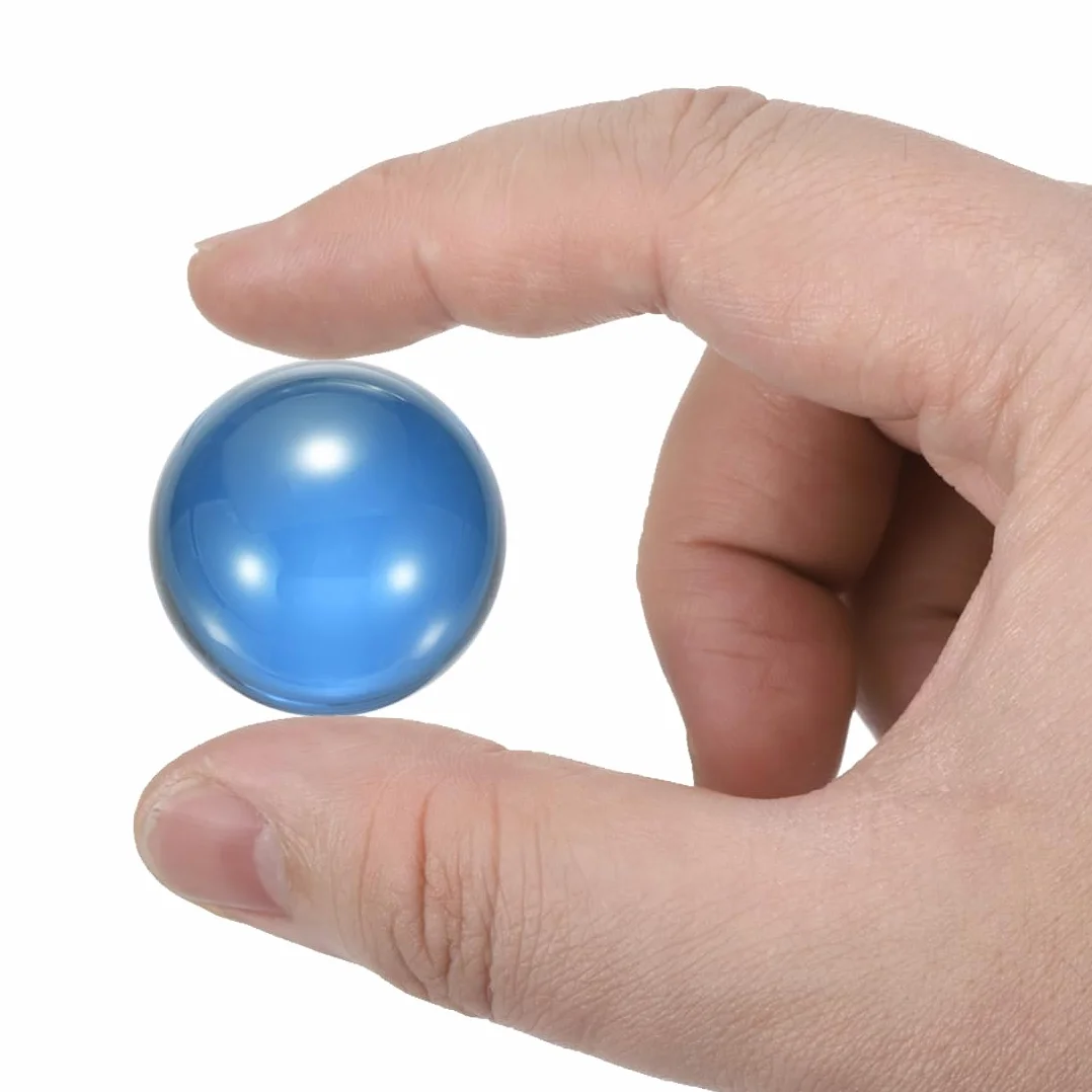 sourcing map Jonglierball aus klarem Acryl, 45 mm, Blau, 2 Stück