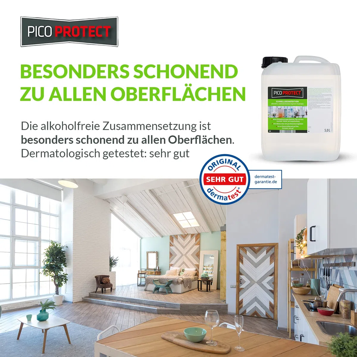 31, 5L Schnelldesinfektion Flächendesinfektionsmittel alkoholfrei - Desinfektionsmittel für Flächen wirkt gegen Viren, Bakterien, Pilze & Keime – Desinfektion von Oberflächen