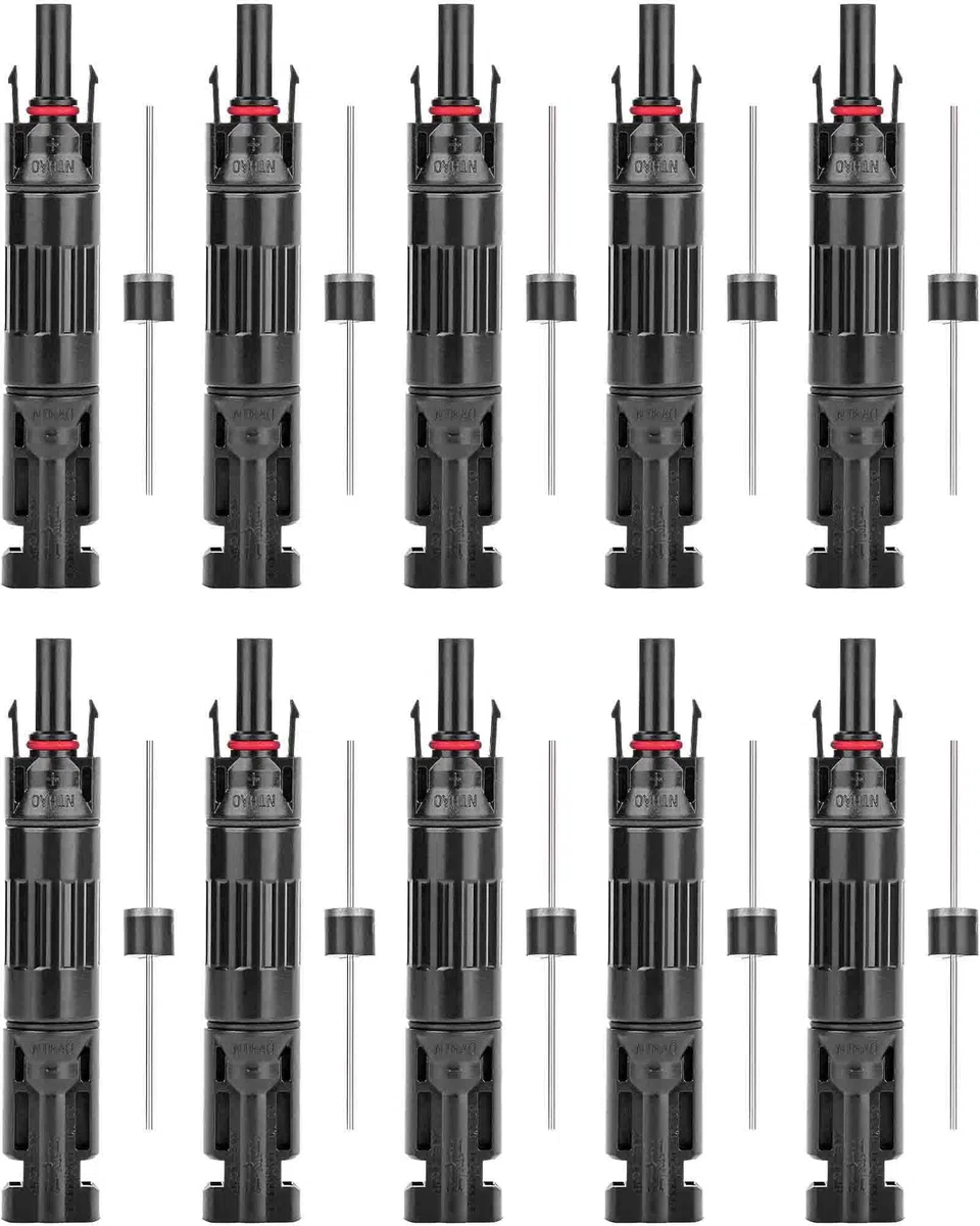 30 A PV-Solarmodul-Stecker, männlich/weiblich, integrierte Diode, Solardrahtverbinder, wasserdicht, Anti-Rückfluss (10 Stück)