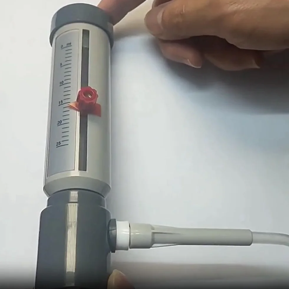Labor-Flaschenaufsatzspender, Wirtschaftlicher Halbautomatischer Flüssigkeitsspender, Hülsentyp, 5–25 Ml, Verstellbarer Flüssigkeitszusatz, Langlebig