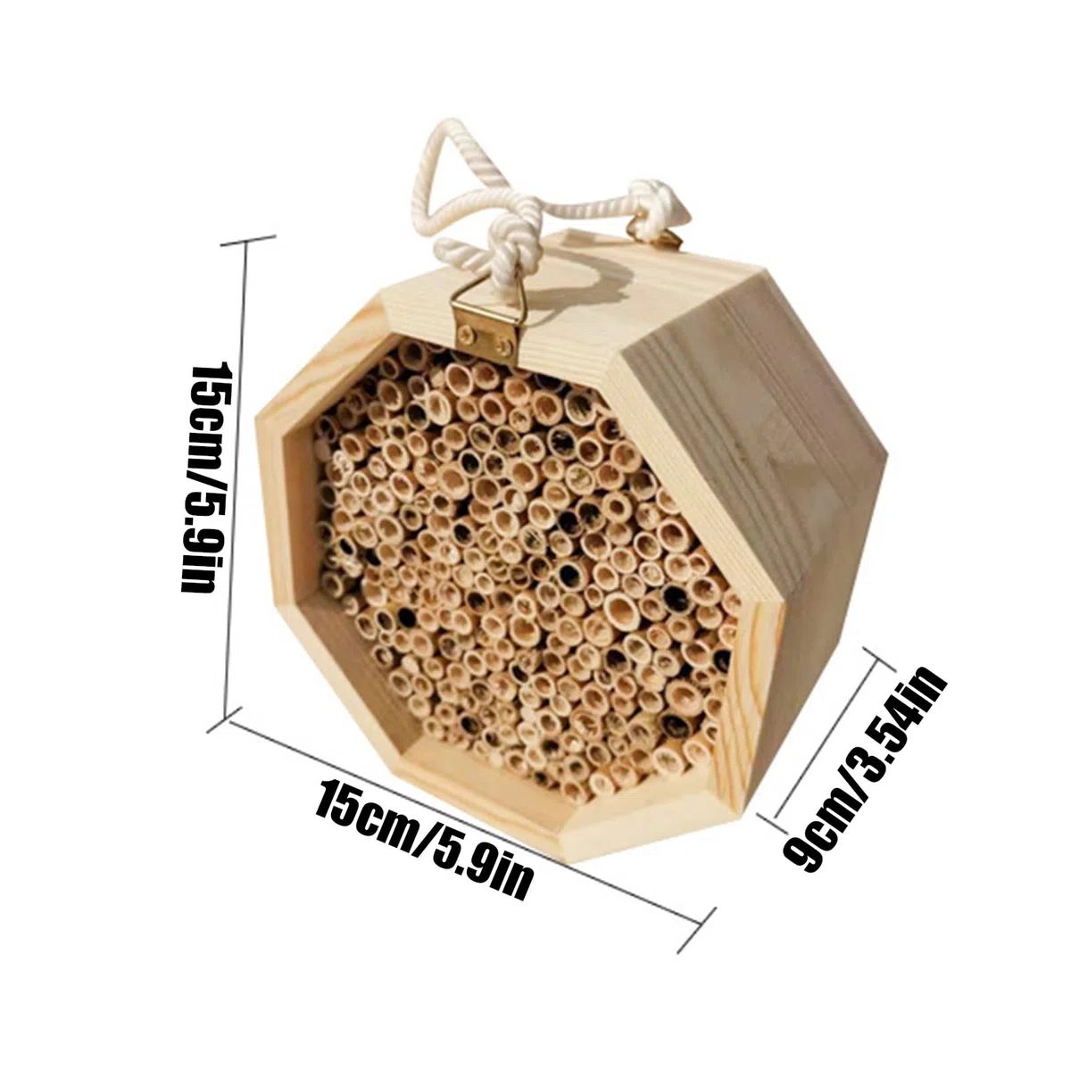 Bienenhäuser für den Garten, bestäubende Bienenhäuser - Holznisthilfe für Wildbienen | Bestäubungspalast, Schmetterlingshaus, Wespenlebensraum für Garten Yard Terrasse