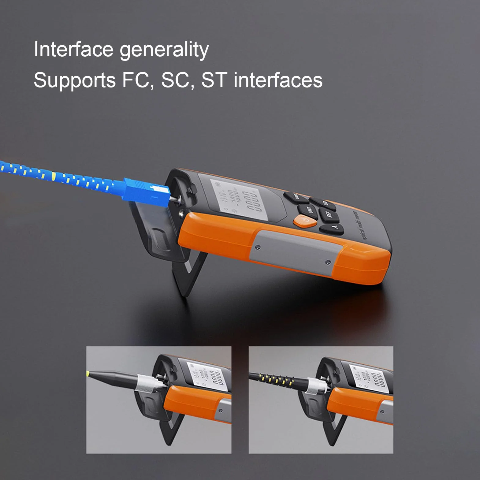 Optisches Leistungsmessgerät, 3-in-1 Optischer Leistungsmesser Mit RJ45 Tester, LED-Licht, OPM Glasfaser Tester LWL Glasfaserkabel Testers mit universelle FC/SC/ST-Schnittstelle